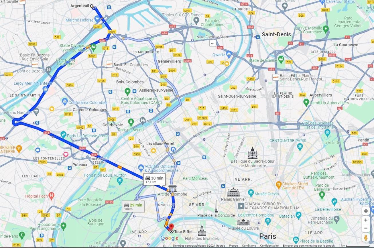 Charmant Appartement A 25 Minutes De Paris. Argenteuil Eksteriør bilde